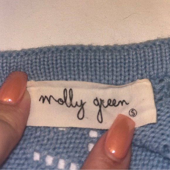 Women’s Knit Material Ruffle Shoulder Top | Size S - Picture 3 of 3